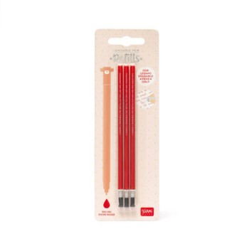 Set da 3 Refill per Penne Cancellabili Legami Colore Rosso