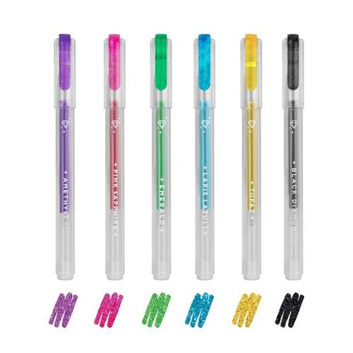 Set di 6 Mini Penne Gel Glitterate