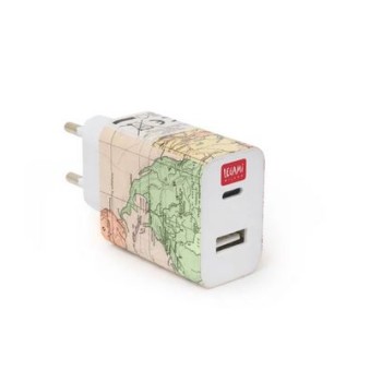 Caricabatterie da Muro - USB + USB-C - Plug &Charge - Travel