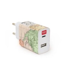 Caricabatterie da Muro - USB + USB-C - Plug &Charge - Travel