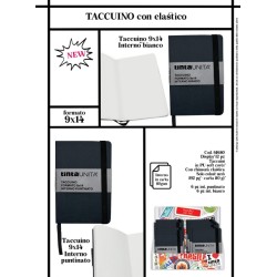 Taccuino interno puntinato copertina nera Tinta Unita