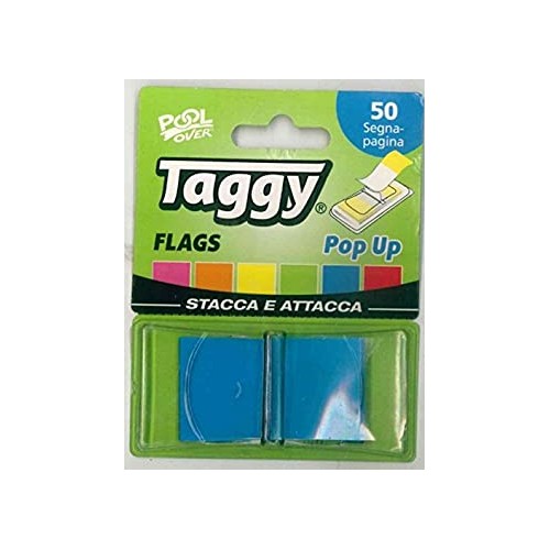 Segnapagina plastificati riposizionabili colore blu 50 pezzi
