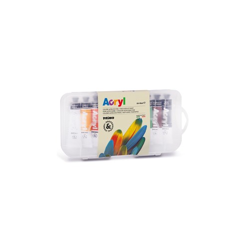 Colori acrilici tubetti da 18ml astuccio da 10...