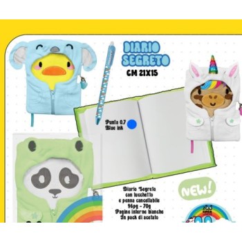Diario Segreto Tinta Unita Zoo