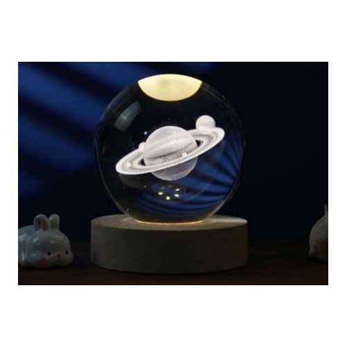 Lampada Led da Tavolo Grande a Sfera - Saturno