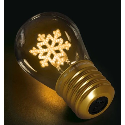Lampada da Tavolo a Lampadina - Fiocco di Neve