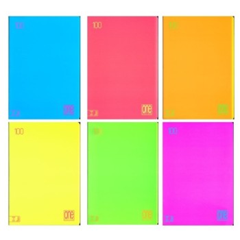 Maxi Quaderno A4 1R colori fluo 96 fogli One Color colori...