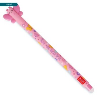Penna Cancellabile Legami Farfalla Inchiostro Rosa...