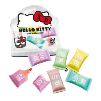 Set 6 mini Evidenziatori Candy Bon Bon Hello Kitty con...