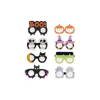 Set di 8 occhiali in carta Halloween