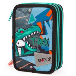Astuccio 3 zip Go Pop Dinosauro T-Rex