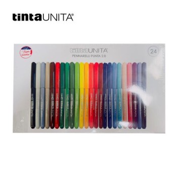 Pennarelli Tinta Unita punta sottile 2.8 scatola da 24...