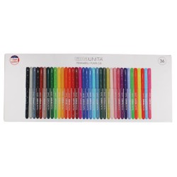 Pennarelli Tinta Unita punta sottile 2.8 scatola da 36 colori
