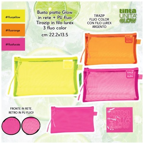 Astuccio Busta Piatta Rete Tinta Unita Glow Spring