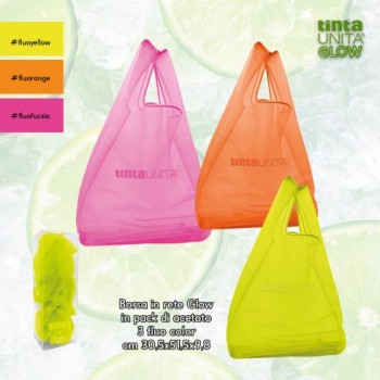 Borsa Portaspesa in rete Tinta Unita Glow Spring