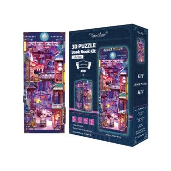 Cyber City 3D Puzzle book nook 284 pezzi