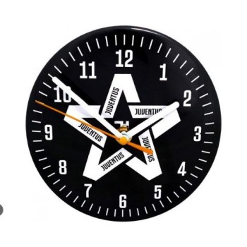 Orologio da parete in plexiglas 24 cm Juve con Sfondo...