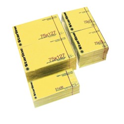 Biglietti autoadesivi removibili 75x75mm confezione da 100 fogli colore giallo
