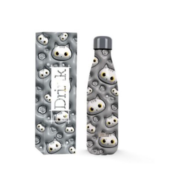 Borraccia Termica I-Total 500 ml Gatto Bianco 3D