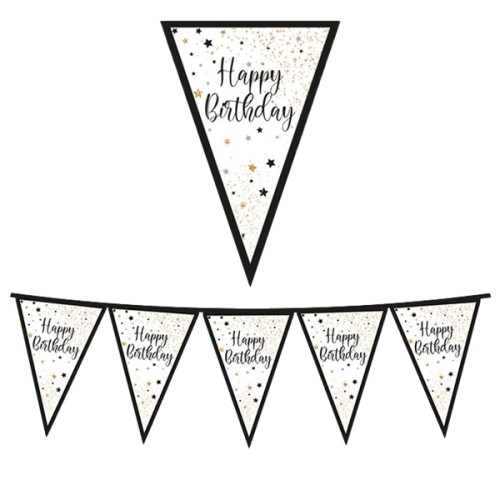 Festone bandierine Happy Birthday 3mt
