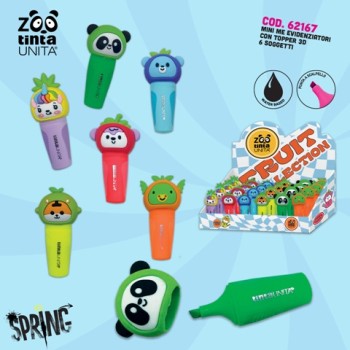 Mini Evidenziatore 3D Mini Me Fruit Collection Tinta...