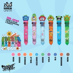 Penna a 10 colori Fruit Collection Tinta Unita Zoo modelli assortiti