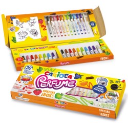 Pennarelli profumati + stickers scatola da 30 colori