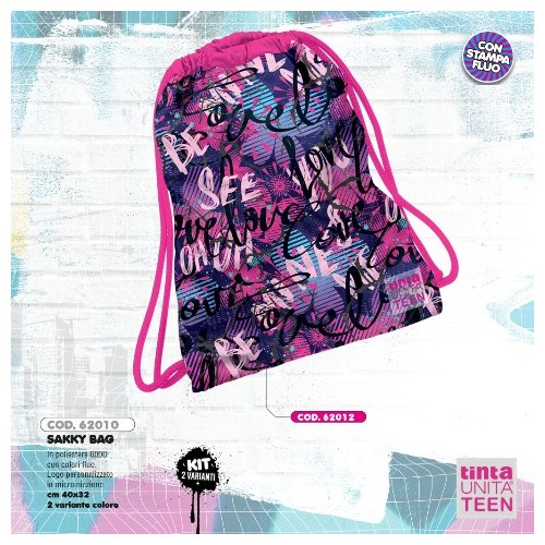 Sacca sakky bag Oh oh Tinta Unita Teen...