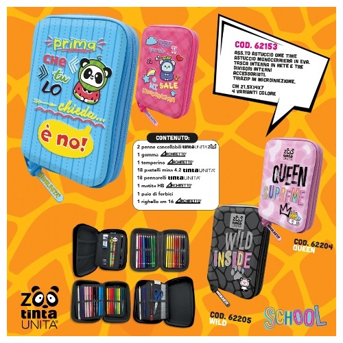 Astuccio One Time Tinta Unita Zoo