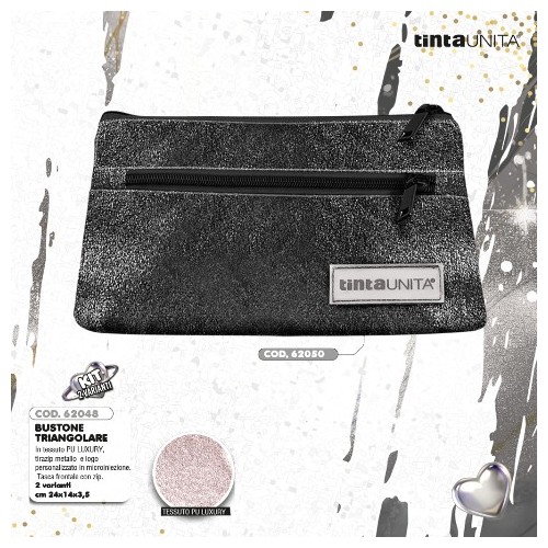 Bustone Triangolare Glitter Glam Nero Tinta...