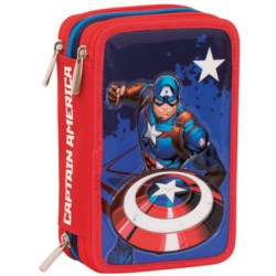 Astuccio 3 zip Capitan America Legendary Avenger