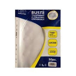 Buste perforate alto spessore confezione da 50pezzi 220x300 Lucida