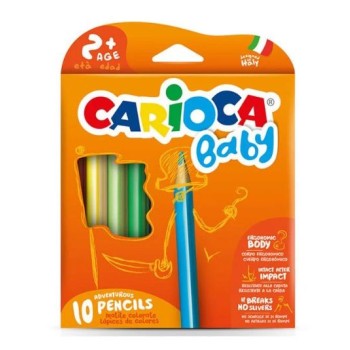 Pastelli triangolari confezione da 10 pezzi Carioca Baby
