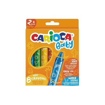 Pastelli a cera confezione 8 pezzi Carioca Baby