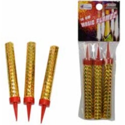 Set da 3 Candelina Pirotecnica Fontana Magic Flambè