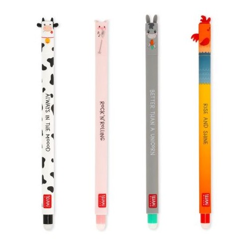 Set 4 Penne Cancellabili fattoria Farm Legami