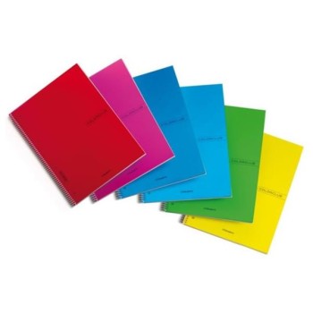 Quaderno A5 spiralato 5mm copertina plastificata colori...