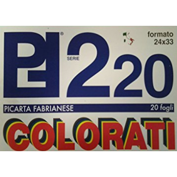 Album blocco PF220 20 fogli colorati 220gr 24x33 2