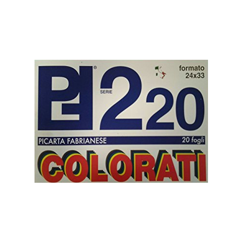 Album blocco PF220 20 fogli colorati 220gr 24x33