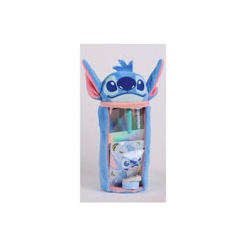 Astuccio Stitch in peluche con accessori