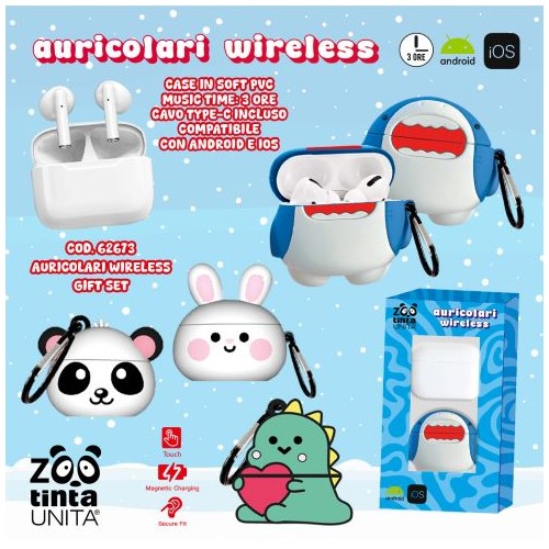 Auricolari Wireless Tinta Unita Zoo con...