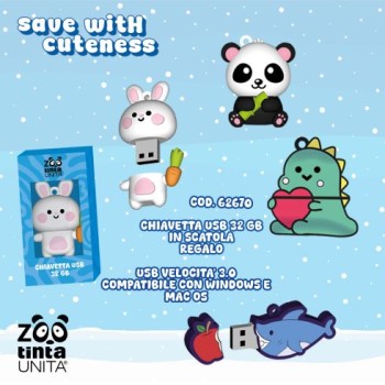 Chiavetta USB Tinta Unita Zoo