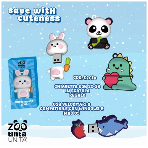 Chiavetta USB Tinta Unita Zoo