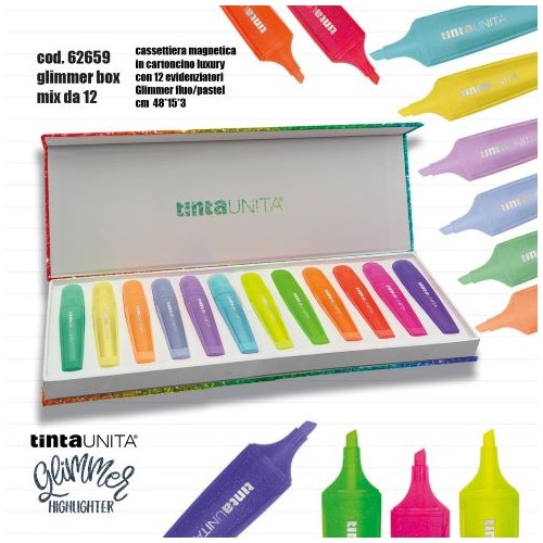 Evidenziatori Glitterati Glimmer Palette da 12...