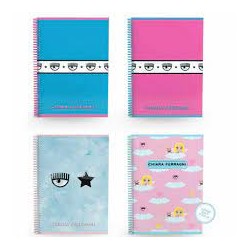 Maxi Quaderno A4 Spiralato 5mm Chiara Ferragni - Fantasie assortite