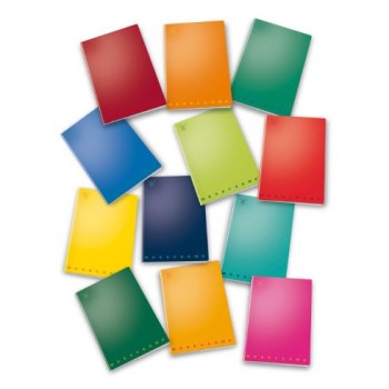 Mini quaderno 80 pagine 80gr 10x15cm rigatura 5mm colori...