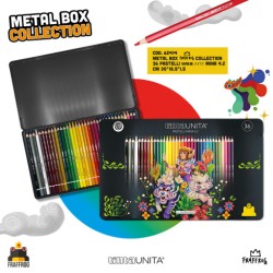 Pastelli Mina 4.2 Tinta Unita Fraffrog confezione di latta da 36 pezzi