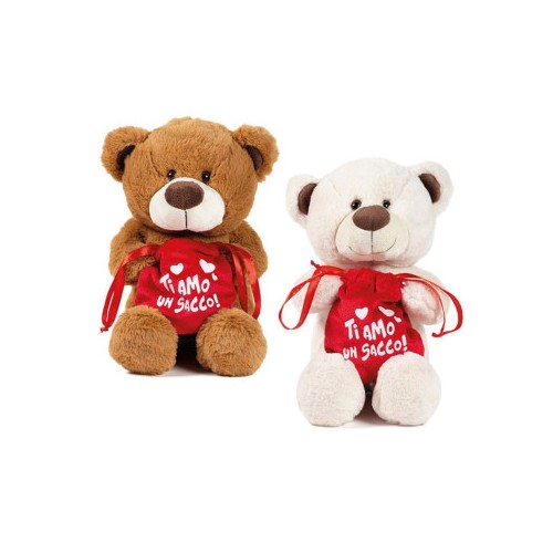 Peluche orsetto 25cm con sacchetto Ti amo un...