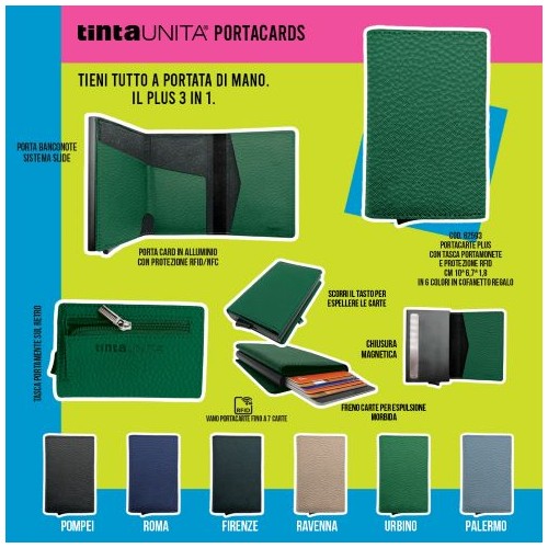Portacards con chiusura magnetica