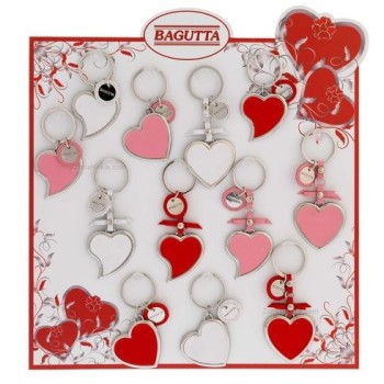Portachiave cuore in metallo colori e modelli assortiti